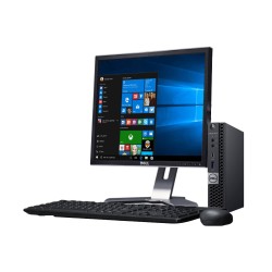 Dell Optiplex 3040 Ultra Slim, Core i3 6ta. Gen. 8GB RAM DDR3L, 240GB SSD, Monitor 19"