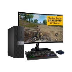 Dell Optiplex 5070 Slim, Core i7 9na. Gen. 24GB RAM DDR4, 512GB SSD, Nvidia GT 1030, Monitor Curvo 27"