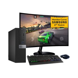 Dell Optiplex 3070 Slim, Core i5 9na. Gen. 24GB RAM DDR4, 512GB SSD, Nvidia GT 1030, Monitor Curvo 27"