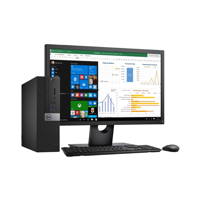 Dell Optiplex 3050 Slim, Core i7 7ma. Gen. 16GB RAM DDR4, 240SSD, Monitor 22"