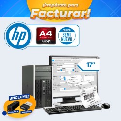 Combo Facturación HP Compaq Pro 6305 Mini Torre AMD A4, 4GB RAM DDR3, 250GB HDD