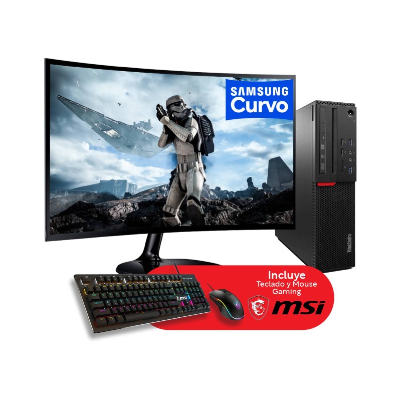 Lenovo M920S Slim Core i7 8va. Gen. 24GB RAM DDR4, 480SSD, RADEON R5 340, Monitor 27" Curvo Lenovo M920S Slim Core i7 8va. Gen. 24GB RAM DDR4, 480SSD, RADEON R5 340, Monitor 27" Curvo