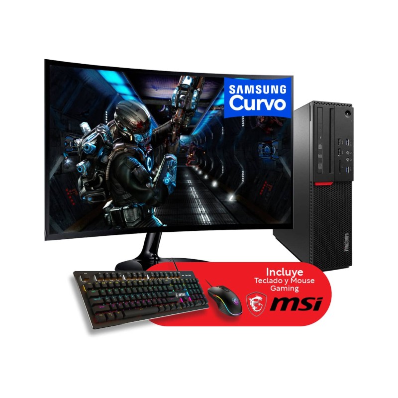 Lenovo M910S Slim Core i7 7ma. Gen. 24GB RAM DDR4, 480SD, RADEON R5 340, Monitor 27" Curvo Lenovo M910S Slim Core i7 7ma. Gen. 24GB RAM DDR4, 480SD, RADEON R5 340, Monitor 27" Curvo